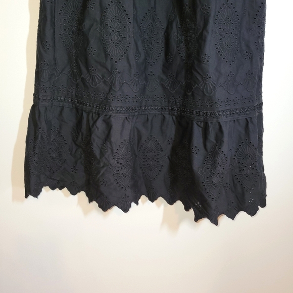 New Jason Wu Black Eyelet Peasant Midi Skirt XS - Picture 3 of 11